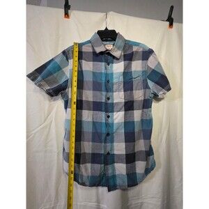Mossimo Supply Co Short Sleeve Plaid Button Up Shirt Medium Men's Cotton